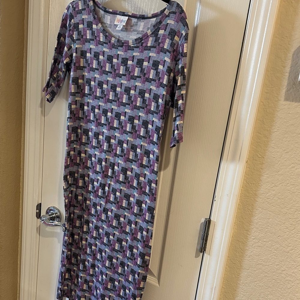 LuLaRoe Colorful Geometric Midi Dress